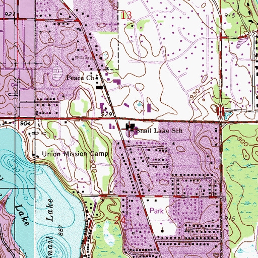 Topographic Map of Speech Program - Special Education Program, MN