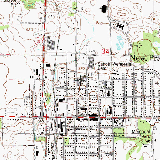Topographic Map of Community Education Center, MN
