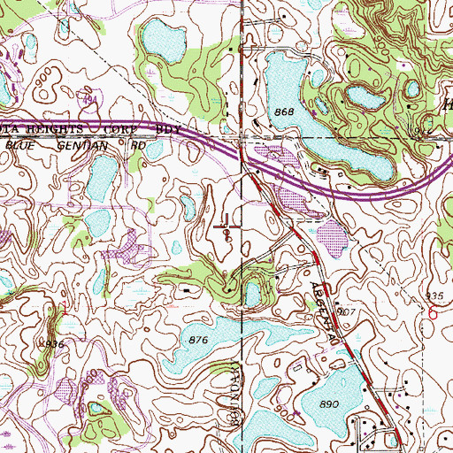 Topographic Map of Trinity School at River Ridge, MN