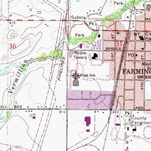 Topographic Map of Dakota Prairie Area Learning Center, MN