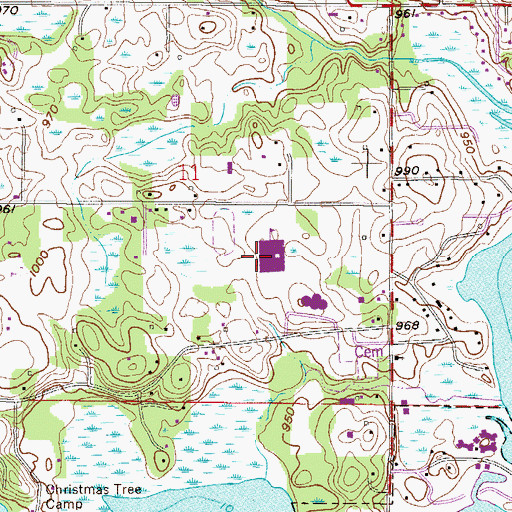 Topographic Map of Mound Westonka High School, MN