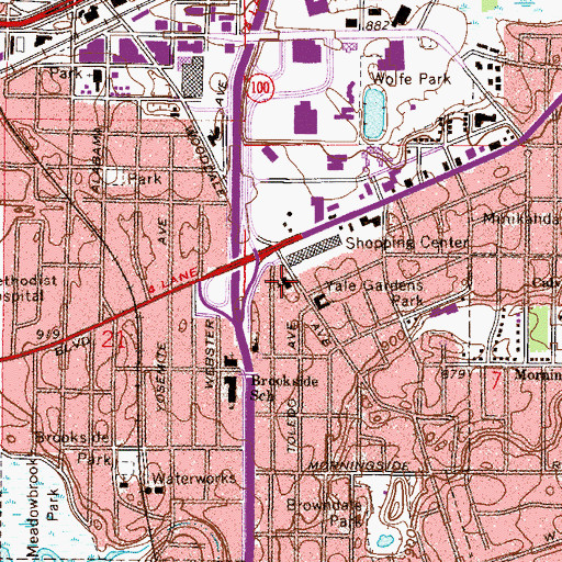 Topographic Map of Most Holy Trinity Elementary School, MN