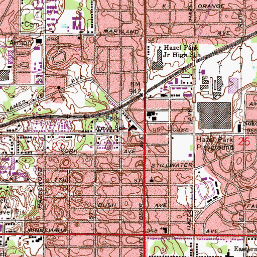 Topographic Map of L'Etoile du Nord French Immersion School - Upper Campus, MN