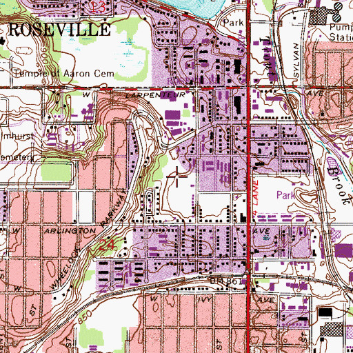 Topographic Map of Washington Technology Magnet School, MN