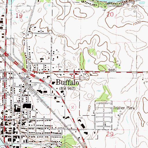 Topographic Map of Phoenix Learning Center, MN