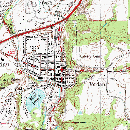 Topographic Map of Saint John the Baptist Catholic School, MN