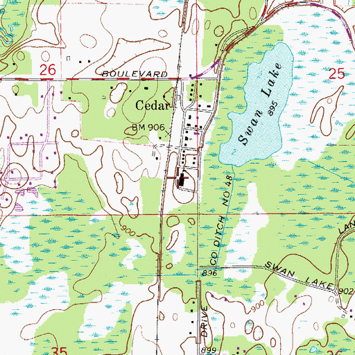 Topographic Map of Lifelong Learning Center, MN