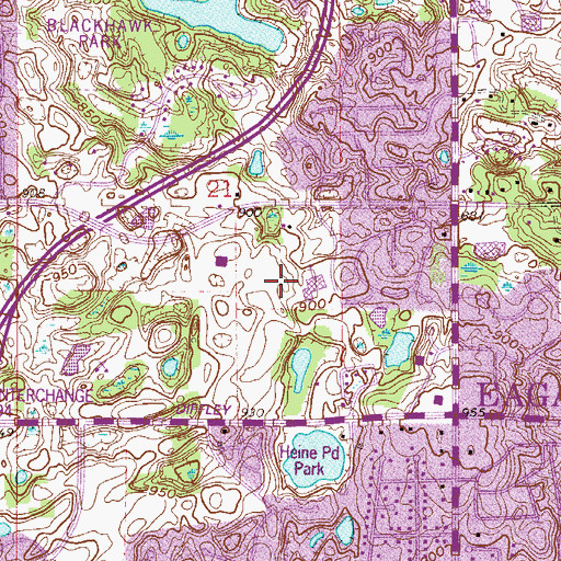 Topographic Map of Black Hawk Middle School, MN