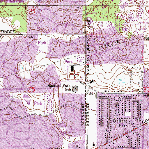 Topographic Map of Dakota Ridge School, MN