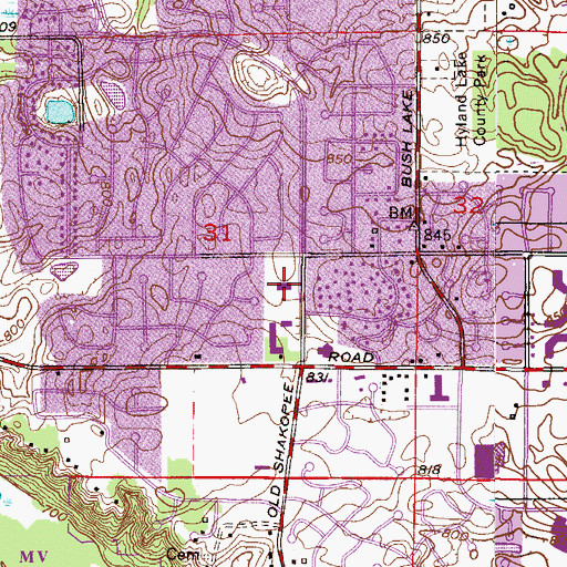 Topographic Map of Bloomington Lutheran School, MN