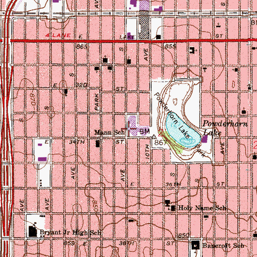 Topographic Map of Wilder Complex School, MN