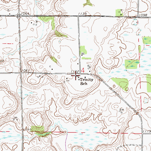 Topographic Map of Trinity Lutheran School, MN