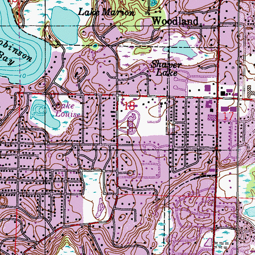 Topographic Map of Saint Therese School, MN