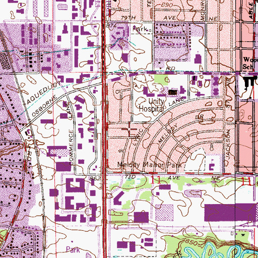 Topographic Map of Grace Lutheran School, MN