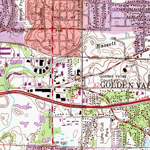 Topographic Map of Calvary Prekindergarten and Kindergarten, MN