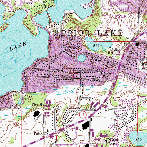 Topographic Map of Saint Michael Catholic School, MN