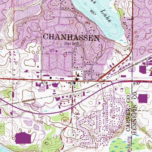 Topographic Map of Chapel Hill Academy, MN
