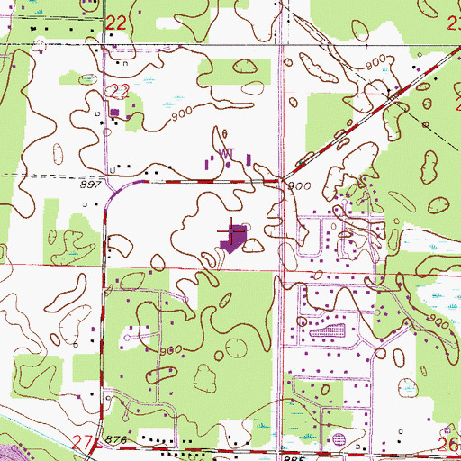 Topographic Map of Andover Elementary School, MN