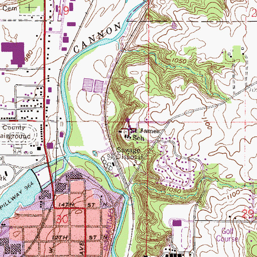 Topographic Map of Wilson Academy, MN