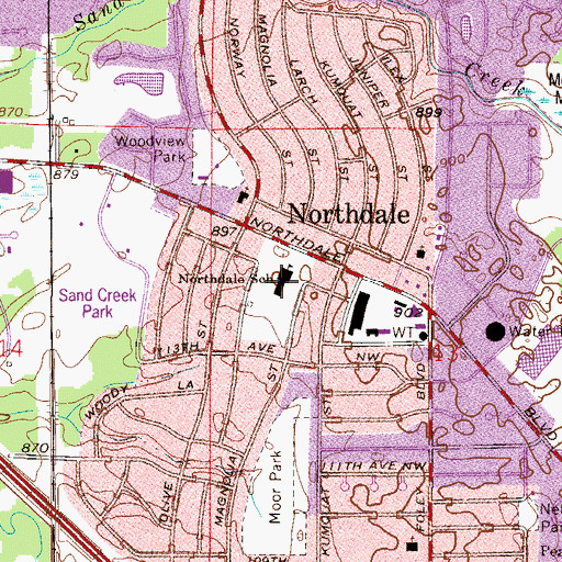 Topographic Map of Sorteberg Community School, MN