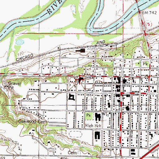 Topographic Map of Trinity Lutheran School, MN