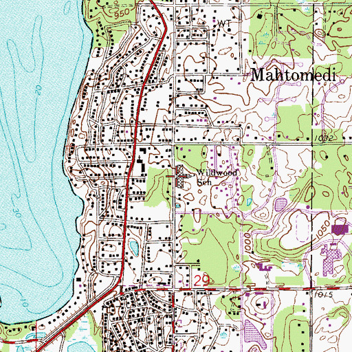 Topographic Map of Wildwood Elementary School, MN