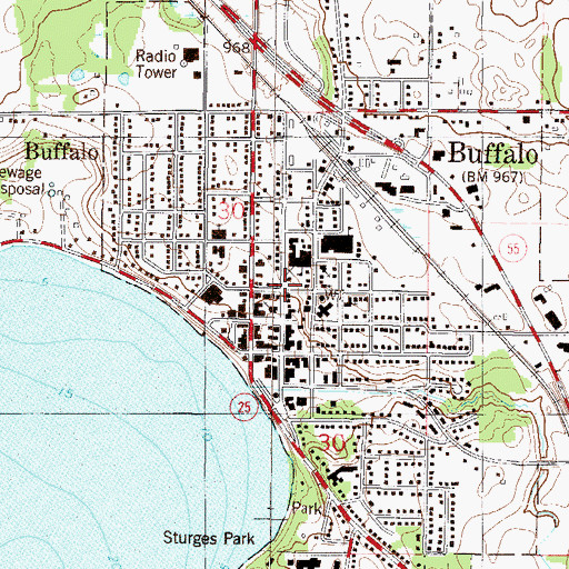 Topographic Map of Buffalo - Hanover- Montrose Special Education Office, MN