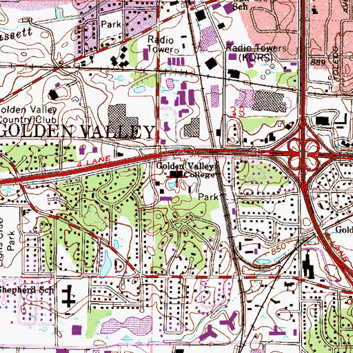 Topographic Map of Perpich Center for Arts Education, MN