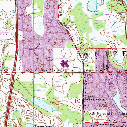 Topographic Map of Otter Lake Elementary School, MN