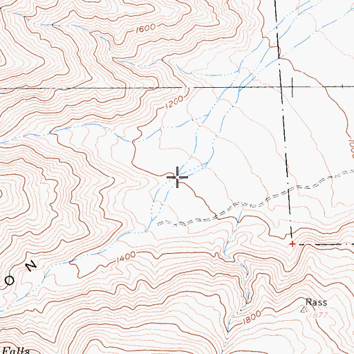Topographic Map of Hellhole Canyon, CA