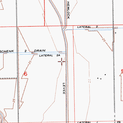 Topographic Map of Hemlock Canal, CA