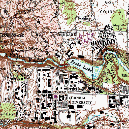 Topographic Map of Alumni House, NY