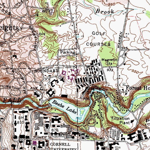 Topographic Map of Jerome H Holland International Living Center, NY