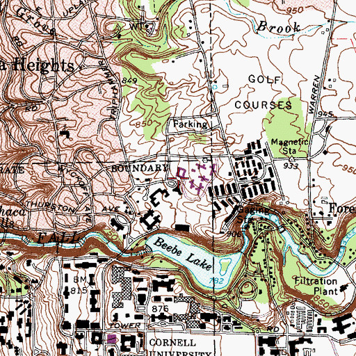 Topographic Map of George Jameson Hall, NY