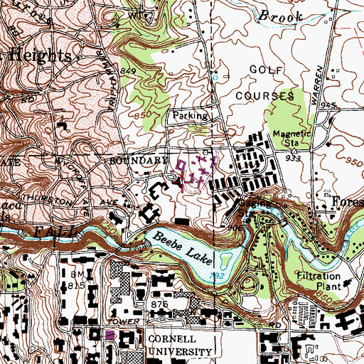 Topographic Map of Mary Donlon Hall, NY