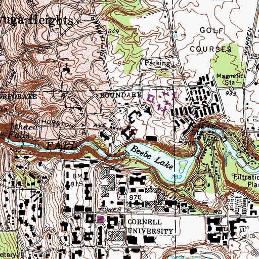 Topographic Map of Balch Hall, NY