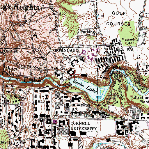 Topographic Map of Carol Tatkon Center, NY