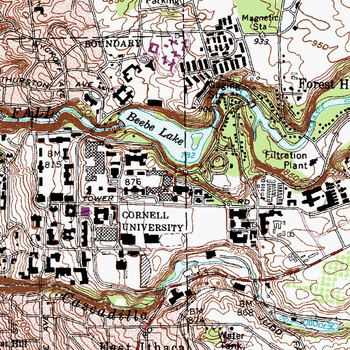 Topographic Map of Students Centennial Garden, NY