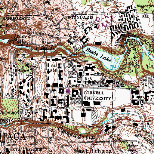 Topographic Map of Space Sciences Building, NY