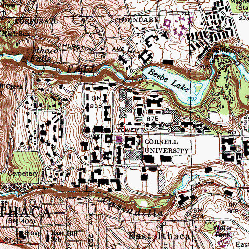 Topographic Map of Andrew Dickson White House, NY