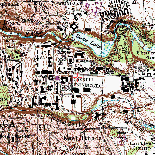 Topographic Map of Seeley G Mudd Hall, NY