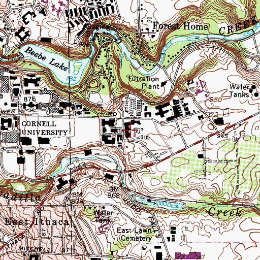Topographic Map of Morrison Hall, NY
