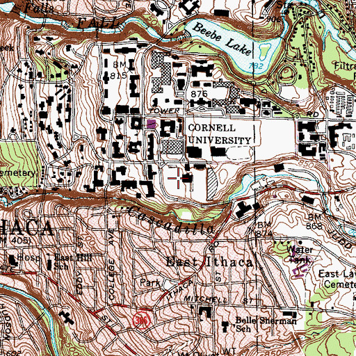 Topographic Map of Hoy Field, NY