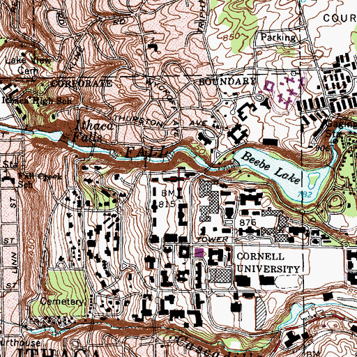 Topographic Map of Sibley Hall, NY