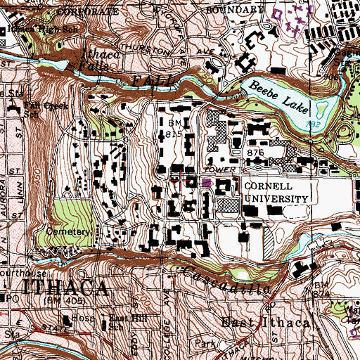 Topographic Map of Sage Chapel, NY