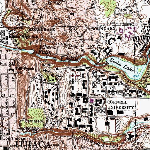 Topographic Map of White Hall, NY
