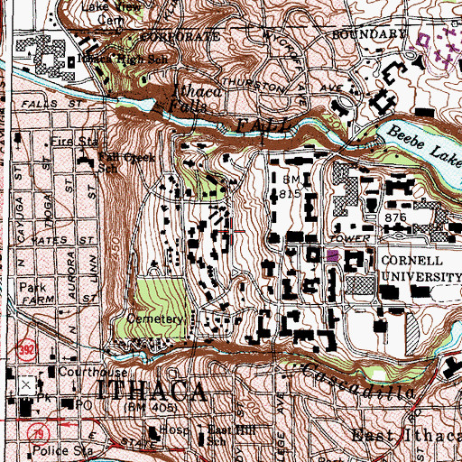 Topographic Map of Mennen Hall, NY