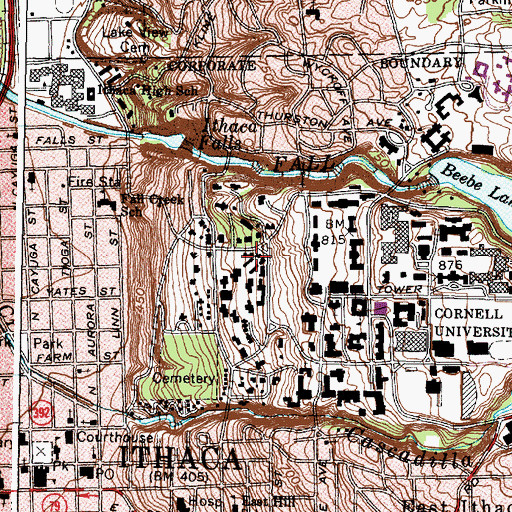 Topographic Map of Boldt Hall, NY