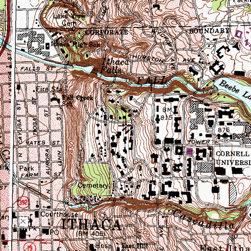Topographic Map of Boldt Tower, NY