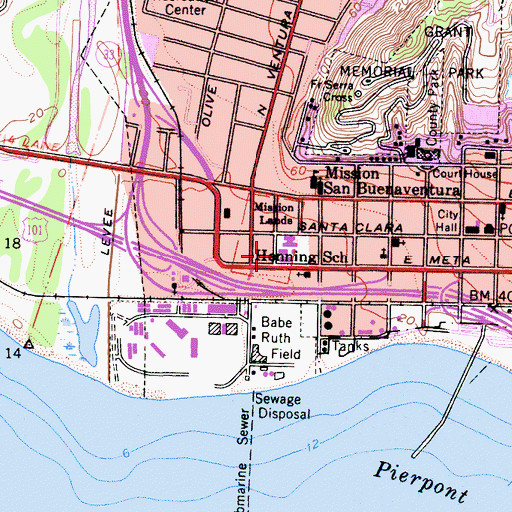 Topographic Map of Henning School, CA